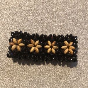 Black and Tan Beaded Bracelet